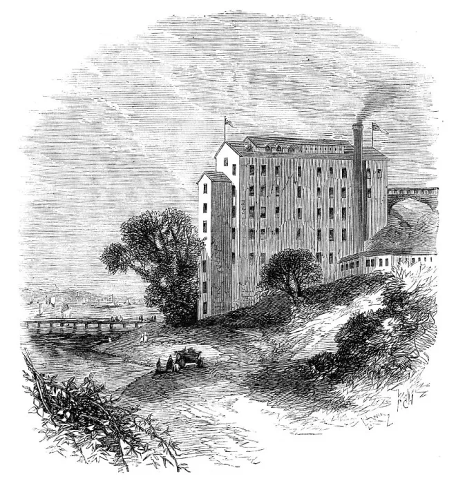 Framed Print : Sketches from New York: a lager beer brewery at Guttenberg, on the Hudson River, 1864. Creator: Unknown Framed Print : Sketches from New York: a lager beer brewery at Guttenberg, on the Hudson River, 1864. Creator: Unknown