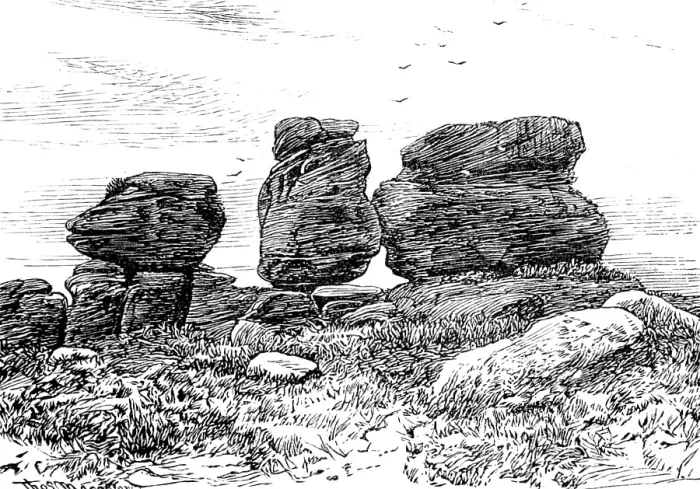 Framed Print : Sketches in Nidderdale, Yorkshire: the Baboon's Head, Brimham Rocks, 1883. Creator: Unknown. Sketches in Nidderdale, Yorkshire: the Baboon's Head, Brimham Rocks, 1883 Framed Print : Sketches in Nidderdale, Yorkshire: the Baboon's Head, Brimham Rocks, 1883. Creator: Unknown. Sketches in Nidderdale, Yorkshire: the Baboon's Head, Brimham Rocks, 1883