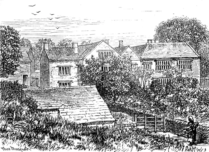 Framed Print : Sketches in Nidderdale, Yorkshire: Gowthwaite Hall, where Eugene Aram taught, 1883. Creator: Unknown Framed Print : Sketches in Nidderdale, Yorkshire: Gowthwaite Hall, where Eugene Aram taught, 1883. Creator: Unknown