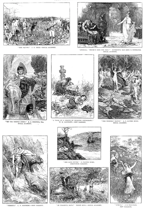 Framed Print : Sketches from the Picture Exhibitions, 1890. Creator: Unknown Framed Print : Sketches from the Picture Exhibitions, 1890. Creator: Unknown