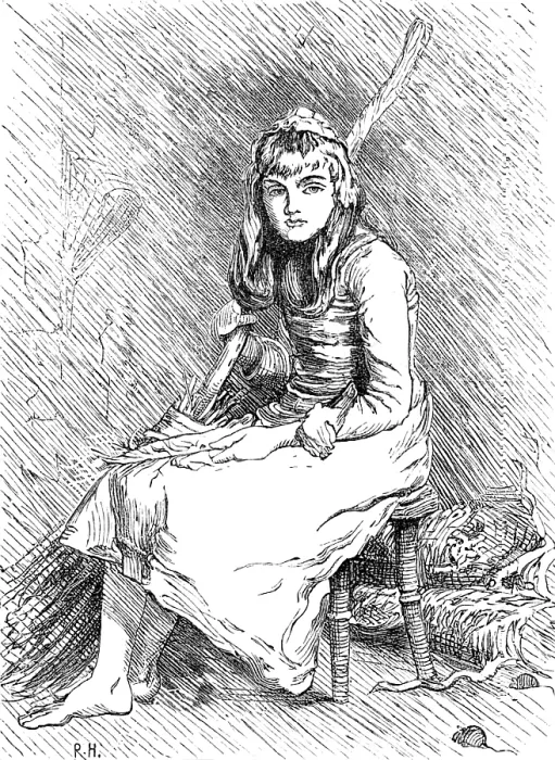 Framed Print : Sketches of pictures in the Royal Academy Exhibition: Cinderella, J. E. Millais, R.A. 1881. Creator: R. H Framed Print : Sketches of pictures in the Royal Academy Exhibition: Cinderella, J. E. Millais, R.A. 1881. Creator: R. H