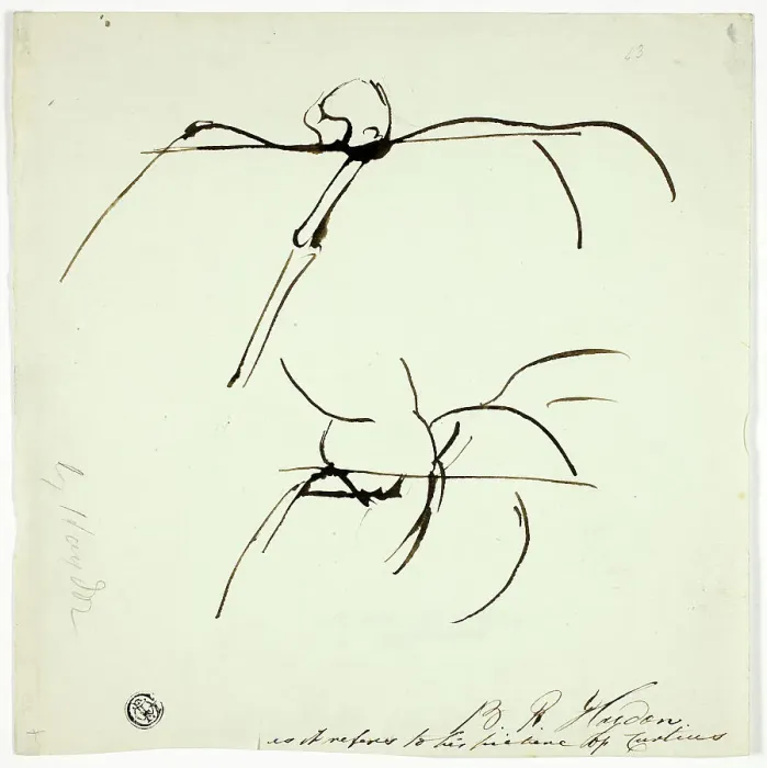 Framed Print : Sketches Related to Painting of Marcus Curtis, n.d. Creator: Benjamin Robert Haydon Framed Print : Sketches Related to Painting of Marcus Curtis, n.d. Creator: Benjamin Robert Haydon