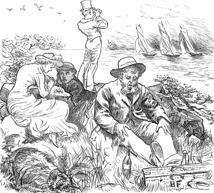 Framed Print : Sketches at the Ryde Regatta: Far from the Madding Crowd, 1881. Creator: Joseph Swain Framed Print : Sketches at the Ryde Regatta: Far from the Madding Crowd, 1881. Creator: Joseph Swain