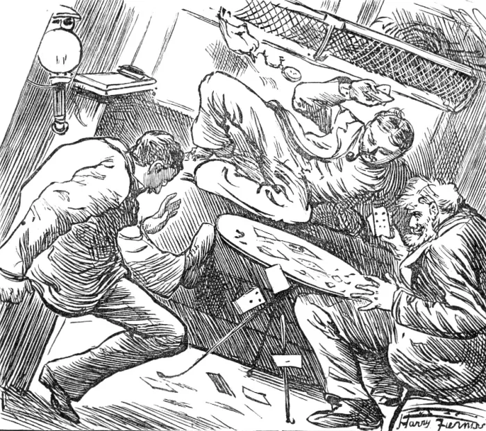 Framed Print : Sketches at the Ryde Regatta: Playing Under Difficulties, 1881. Creator: Joseph Swain Framed Print : Sketches at the Ryde Regatta: Playing Under Difficulties, 1881. Creator: Joseph Swain