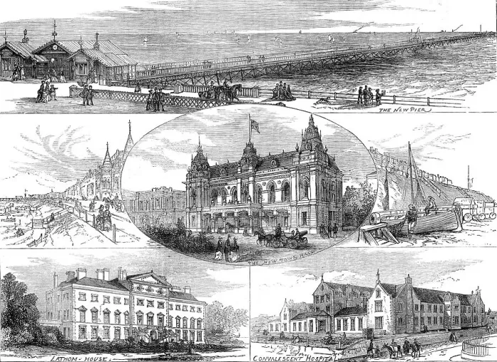 Framed Print : Sketches at Southport, Lancashire, 1872. Creator: Unknown Framed Print : Sketches at Southport, Lancashire, 1872. Creator: Unknown