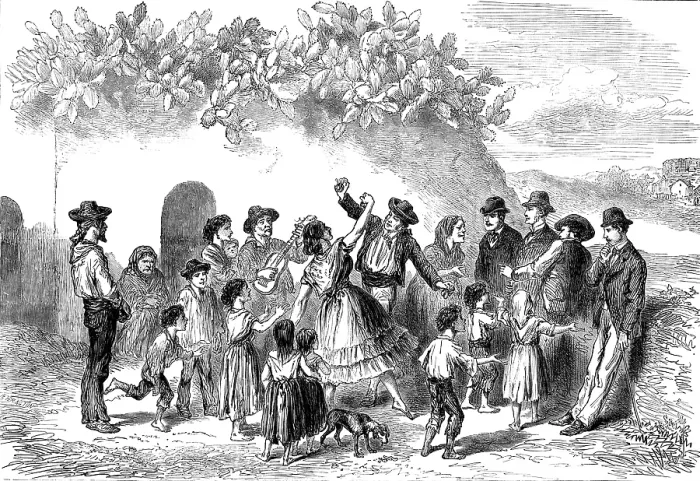 Framed Print : Sketches in Spain: the Gipsies Quarter, Granada, 1873. Creator: Unknown. Sketches in Spain: the Gipsies Quarter, Granada, 1873. Creator: Unknown Framed Print : Sketches in Spain: the Gipsies Quarter, Granada, 1873. Creator: Unknown. Sketches in Spain: the Gipsies Quarter, Granada, 1873. Creator: Unknown