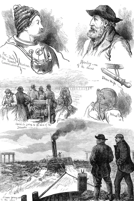 Framed Print : Sketches of the Tay Bridge Disaster, by our special artists, 1880. Creator: Unknown Framed Print : Sketches of the Tay Bridge Disaster, by our special artists, 1880. Creator: Unknown