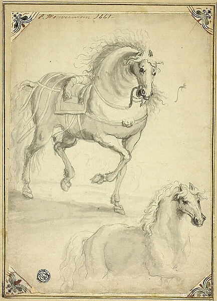 Two Sketches of Trotting Horse, n.d. Creator: Philip Wouverman