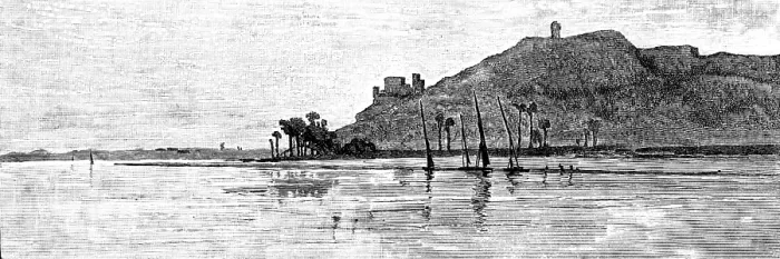 Framed Print : Sketches of Upper Egypt: approach to Assouan, 1883. Creator: Unknown Framed Print : Sketches of Upper Egypt: approach to Assouan, 1883. Creator: Unknown