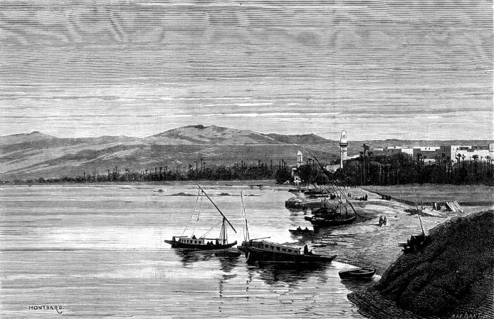 Framed Print : Sketches of Upper Egypt: Assouan, from the south, 1883. Creator: Charles Barbant Framed Print : Sketches of Upper Egypt: Assouan, from the south, 1883. Creator: Charles Barbant