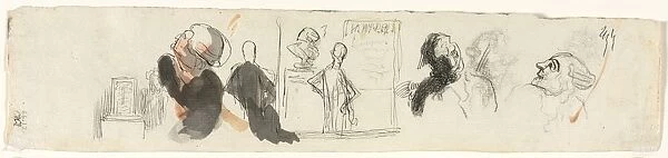 Sketches of Various Figures, third quarter 19th century. Creator: Honore Daumier (French
