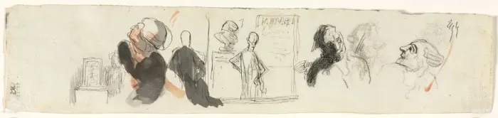 Framed Print : Sketches of Various Figures, third quarter 19th century. Creator: Honore Daumier (French Framed Print : Sketches of Various Figures, third quarter 19th century. Creator: Honore Daumier (French