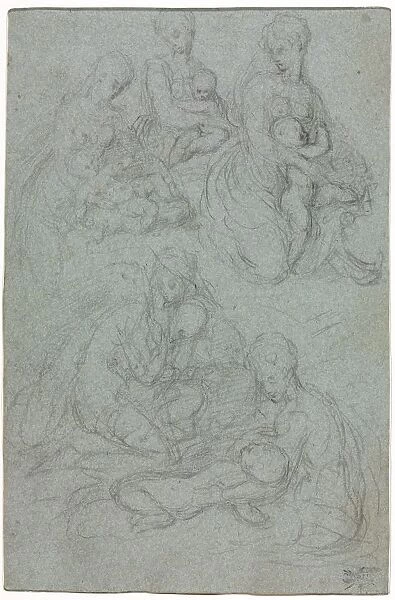 Sketches of Virgin and Child, second half 1500s. Creator: Giulio Campi (Italian, c