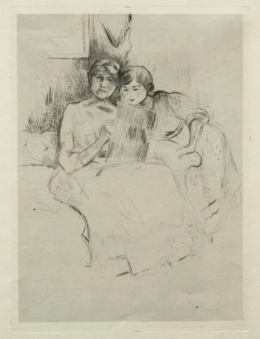 Framed Print : Sketching. Creator: Berthe Morisot (French, 1841-1895) Framed Print : Sketching. Creator: Berthe Morisot (French, 1841-1895)