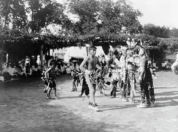 Skidi and Wichita dancers, c1927. Creator: Edward Sheriff Curtis