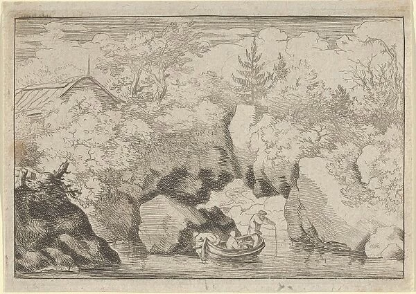 The Skiff near the Pierced Rock, 17th century. Creator: Allart van Everdingen