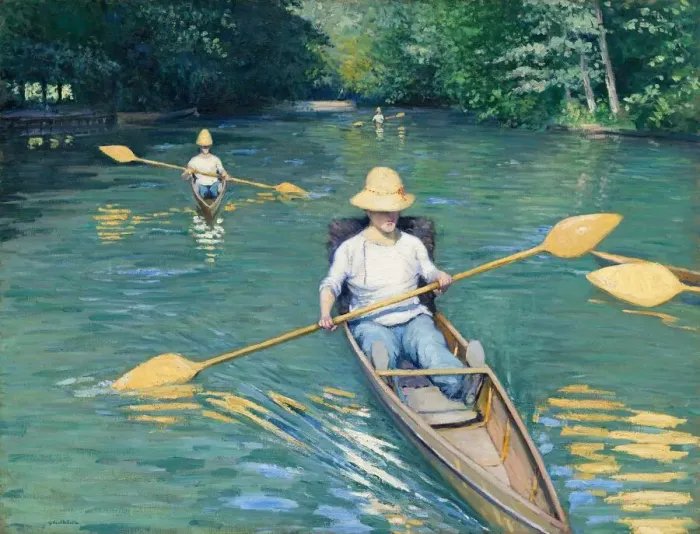 Framed Print : Skiffs, 1877. Creator: Gustave Caillebotte Framed Print : Skiffs, 1877. Creator: Gustave Caillebotte