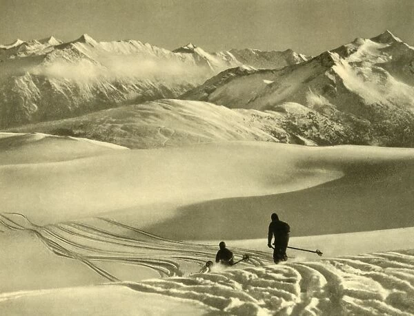 Skiing on the Gerlos plateau, Austria, c1935. Creator: Unknown