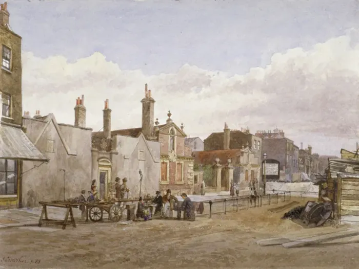 Framed Print : Skinners Almshouses and Trinity Almshouses, Mile End Road, Stepney, London, 1883 Framed Print : Skinners Almshouses and Trinity Almshouses, Mile End Road, Stepney, London, 1883