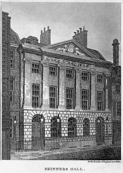 Skinners Hall, City of London, 1828. Artist: W Angus