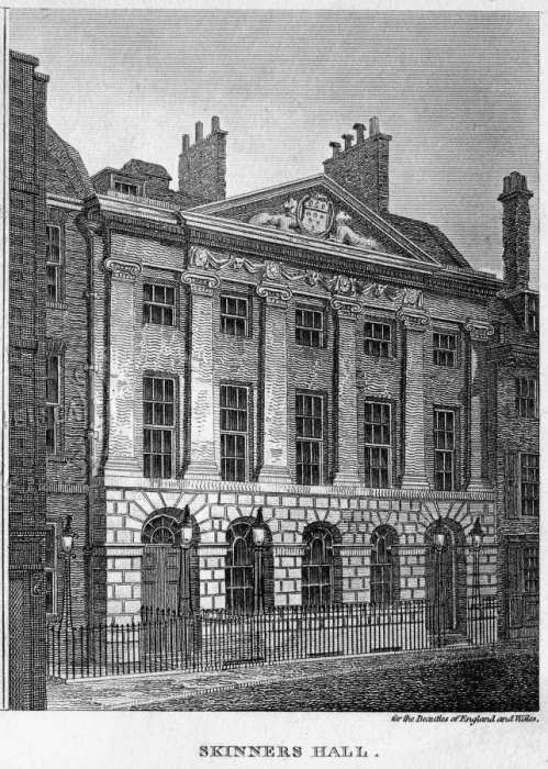 Framed Print : Skinners Hall, City of London, 1828. Artist: W Angus Framed Print : Skinners Hall, City of London, 1828. Artist: W Angus