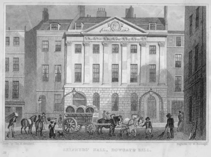 Framed Print : Skinners Hall, City of London, 1830. Artist: MS Barenger Framed Print : Skinners Hall, City of London, 1830. Artist: MS Barenger