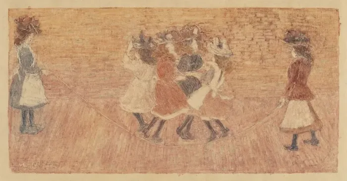 Framed Print : Skipping Rope, 1892 / 1895. Creator: Maurice Brazil Prendergast Framed Print : Skipping Rope, 1892 / 1895. Creator: Maurice Brazil Prendergast