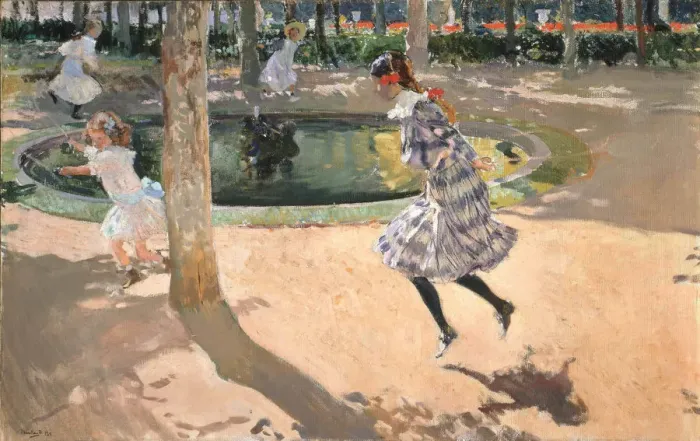 Framed Print : Skipping rope. La Granja, 1907 Framed Print : Skipping rope. La Granja, 1907