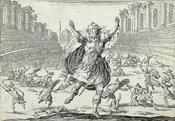 Skirmish in a Circus, 1621. Creator: Jacques Callot