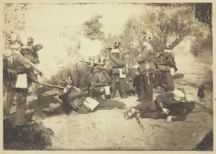 Framed Print : Skirmish between a Prussian Reconnaissance unit and... Faidherbes Army Framed Print : Skirmish between a Prussian Reconnaissance unit and... Faidherbes Army