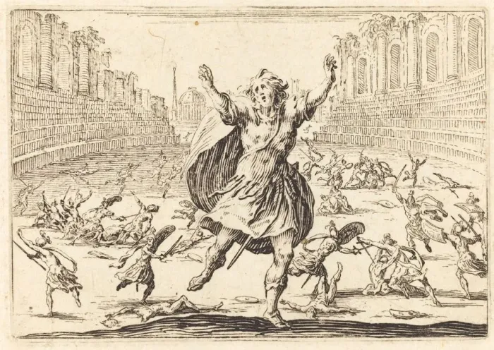 Framed Print : Skirmish in a Roman Circus, c. 1622. Creator: Jacques Callot