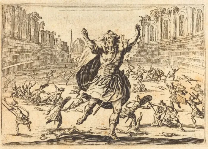 Framed Print : Skirmish in a Roman Circus, c. 1622. Creator: Jacques Callot Framed Print : Skirmish in a Roman Circus, c. 1622. Creator: Jacques Callot