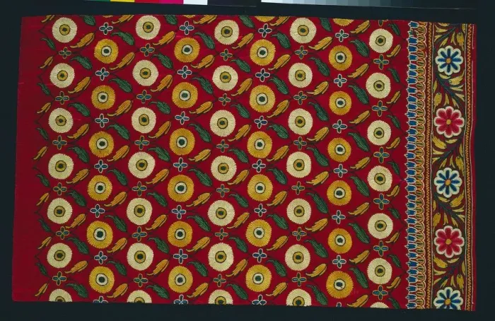 Framed Print : Part of a Skirt (Ghagra), 1800s - early 1900s. Creator: Unknown Framed Print : Part of a Skirt (Ghagra), 1800s - early 1900s. Creator: Unknown