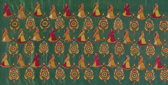 Framed Print : Part of a Skirt, India, Late 19th century. Creator: Unknown Framed Print : Part of a Skirt, India, Late 19th century. Creator: Unknown