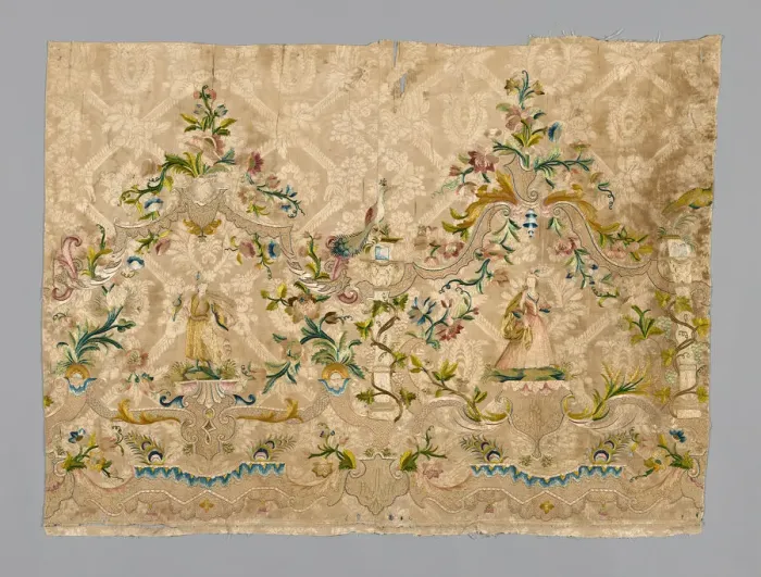 Framed Print : Skirt panel, France, 18th century. Creator: Unknown Framed Print : Skirt panel, France, 18th century. Creator: Unknown