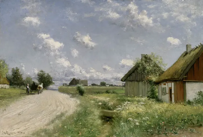 Framed Print : Skoon landscape, 1886. Creator: Johan Ericson Framed Print : Skoon landscape, 1886. Creator: Johan Ericson