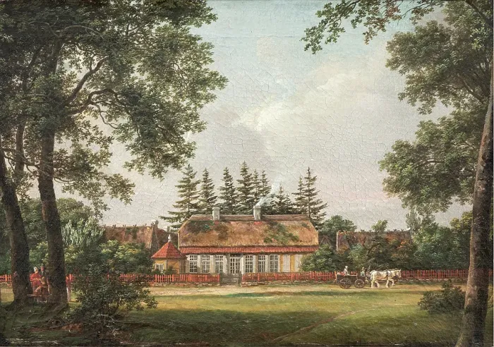 Framed Print : Skovlyst'. A forester's house, Hillerod, 1812-1813. Creator: Johan Christian Dahl