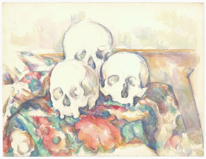 Framed Print : The Three Skulls, 1902 / 06. Creator: Paul Cezanne Framed Print : The Three Skulls, 1902 / 06. Creator: Paul Cezanne