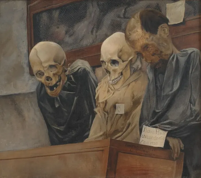 Framed Print : Three Skulls from Convento dei Cappucini at Palermo, 1894. Creator: Laurits Andersen Ring Framed Print : Three Skulls from Convento dei Cappucini at Palermo, 1894. Creator: Laurits Andersen Ring