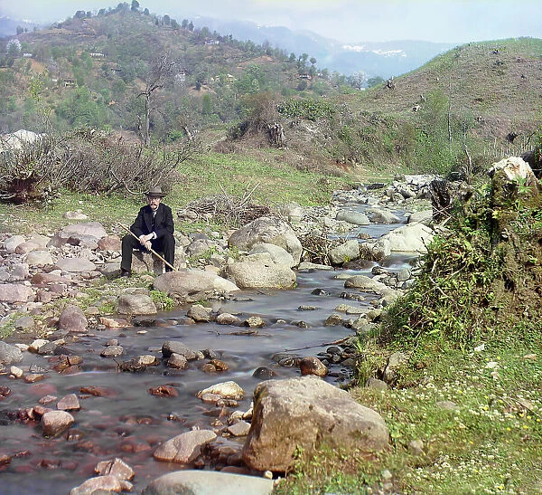 On the Skuritskhali River: Study, Orto-Batum village, between 1905 and 1915. Creator: Sergey Mikhaylovich Prokudin-Gorsky