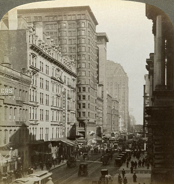 Skyscrapers, Randolph Street, Chicago, Illinois, USA, c late 19th century. Artist: Underwood & Underwood