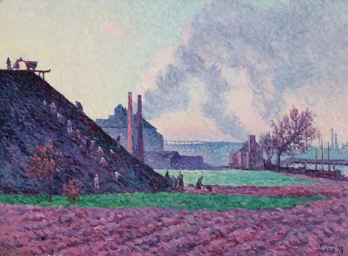 Framed Print : A Slag Heap Near Marchiennes, 1898. Creator: Maximilien Luce Framed Print : A Slag Heap Near Marchiennes, 1898. Creator: Maximilien Luce