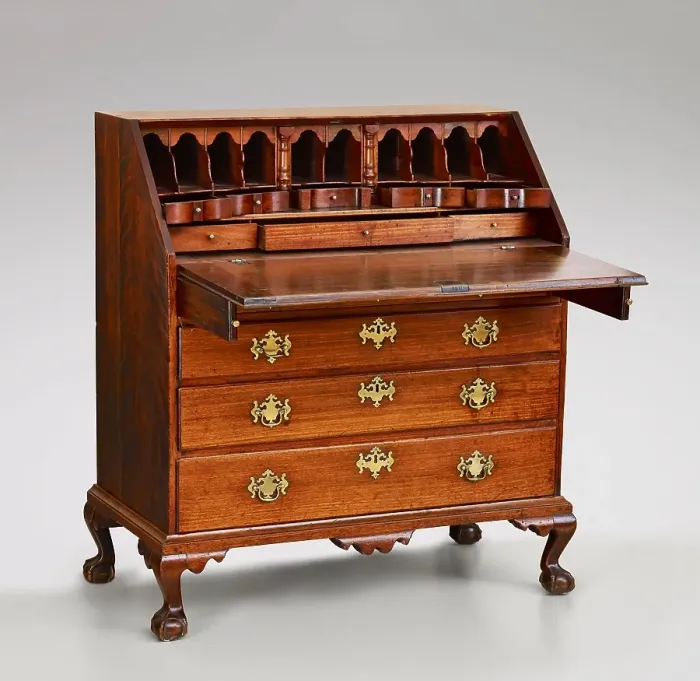 Framed Print : Slant-front desk, about 1755-1785. Creator: Unknown Framed Print : Slant-front desk, about 1755-1785. Creator: Unknown