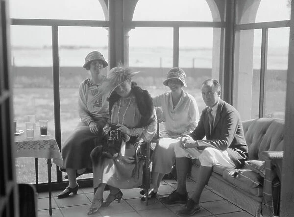 Slater, Mrs. and friends in a house in Long Beach, 1924 July. Creator: Arnold Genthe