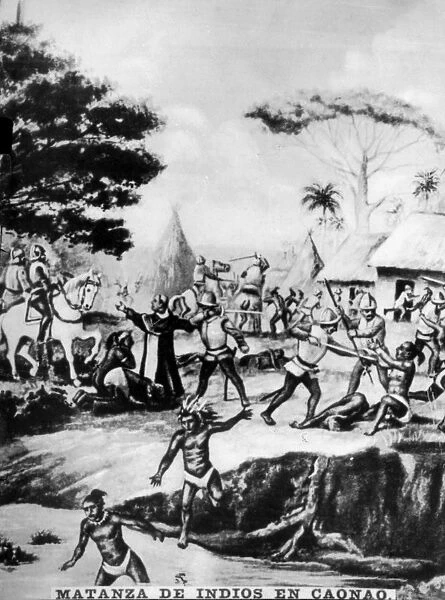 The Slaughter of Natives in Caonao, (16th century), 1920s