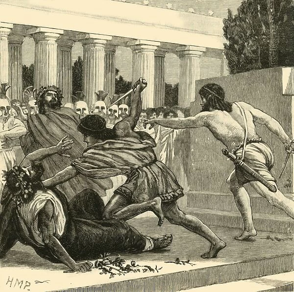 Slaughter off the Pisistratidae, 1890. Creator: Unknown