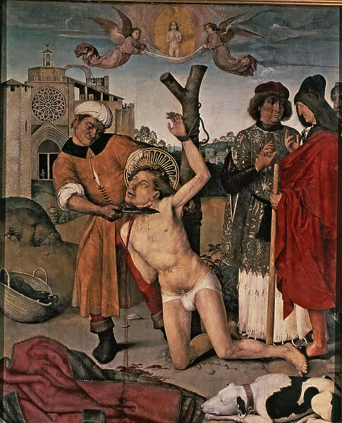 Slaughter of Saint Cugat, it was part of the main altarpiece of the Church of the