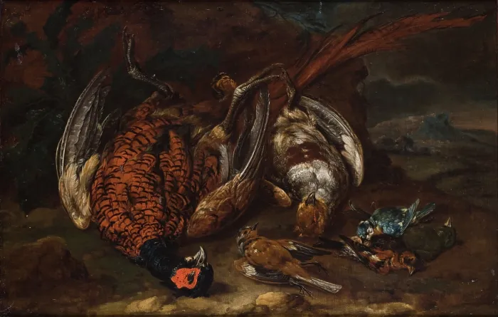 Framed Print : Slaughtered Birds, 1st half of 18th century. Creator: Philipp von Purgau Framed Print : Slaughtered Birds, 1st half of 18th century. Creator: Philipp von Purgau