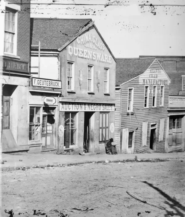 Framed Print : Slave auction shop, Atlanta, Georgia, USA, c1860-62 Framed Print : Slave auction shop, Atlanta, Georgia, USA, c1860-62