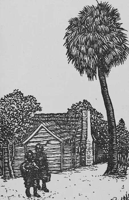 Framed Print : From slave hut to home, 1926. Creator: Julius John Lankes